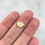 Charm Letter P 0.4gr / 1.3cm / Matte Yellow Gold 18K Circle