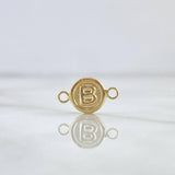 Charm Letter B 0.45gr / 1.3cm / Matte Yellow Gold 18K Circle