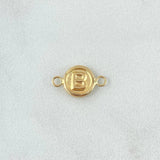 Charm Letter B 0.4gr / 1.3cm / Matte Yellow Gold 18K Circle