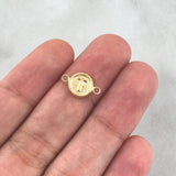 Charm Letter T 0.4gr / 1.3cm / Matte Yellow Gold 18K Circle
