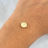 Charm Letter T 0.4gr / 1.3cm / Matte Yellow Gold 18K Circle