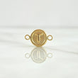 Charm Letter T 0.4gr / 1.3cm / Matte Yellow Gold 18K Circle