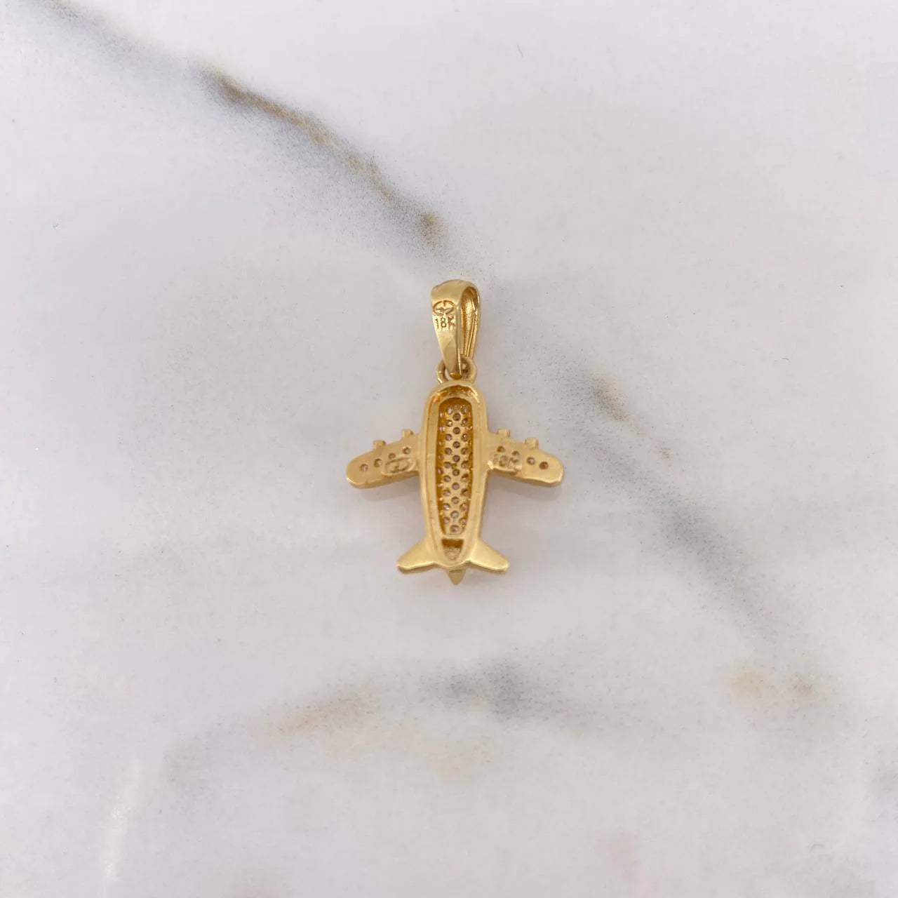 Dije Avión 2.75 g / 1 in Oro Amarillo 18K