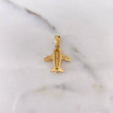 Dije Avión 2.75 g / 1 in Oro Amarillo 18K