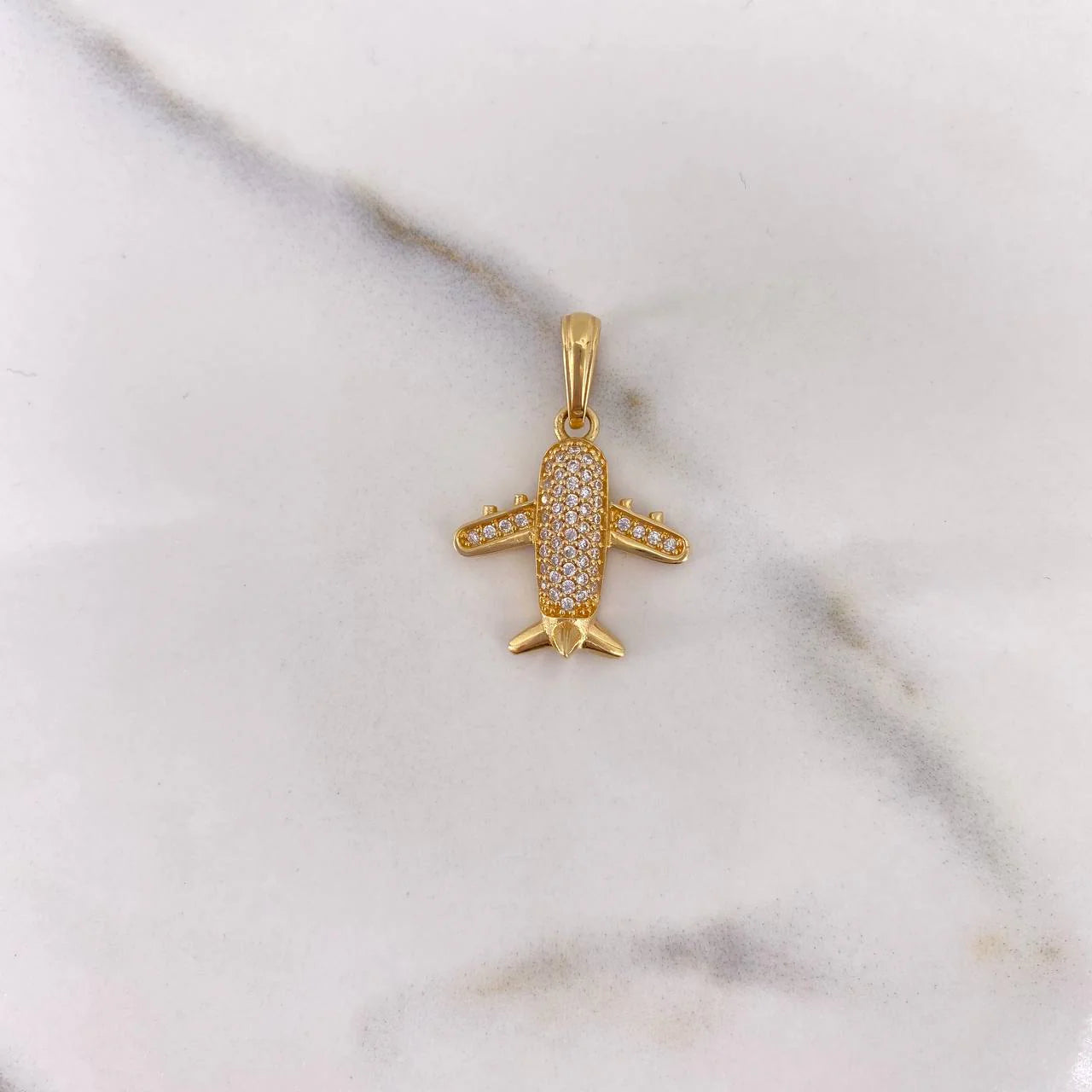 Dije Avión 2.75 g / 1 in Oro Amarillo 18K