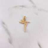 Pendant Cross Faith 1.95gr / 2.8cm / White Zircons 18K Yellow Gold #