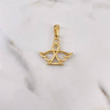 Pendant Angel 2.15gr / 2.8cm / White Zirconia Two-tone Yellow and White Gold 18K #