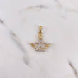 Pendant Angel 2.15gr / 2.8cm / White Zirconia Two-tone Yellow and White Gold 18K #