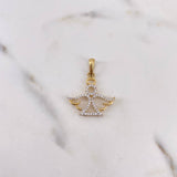 Pendant Angel 2.15gr / 2.8cm / White Zirconia Two-tone Yellow and White Gold 18K #