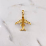 Pendant Airplane 5.1gr / 3.6cm / White Zircons Two 18K Yellow White Gold &