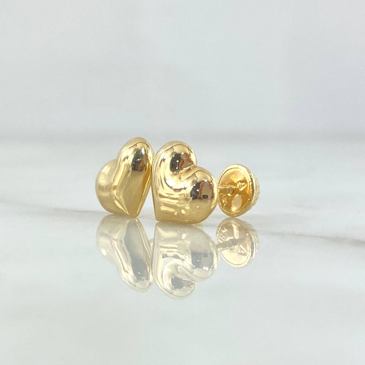 Topos Corazones 0.65gr / 6mm Troquelado Oro Amarillo 18K *