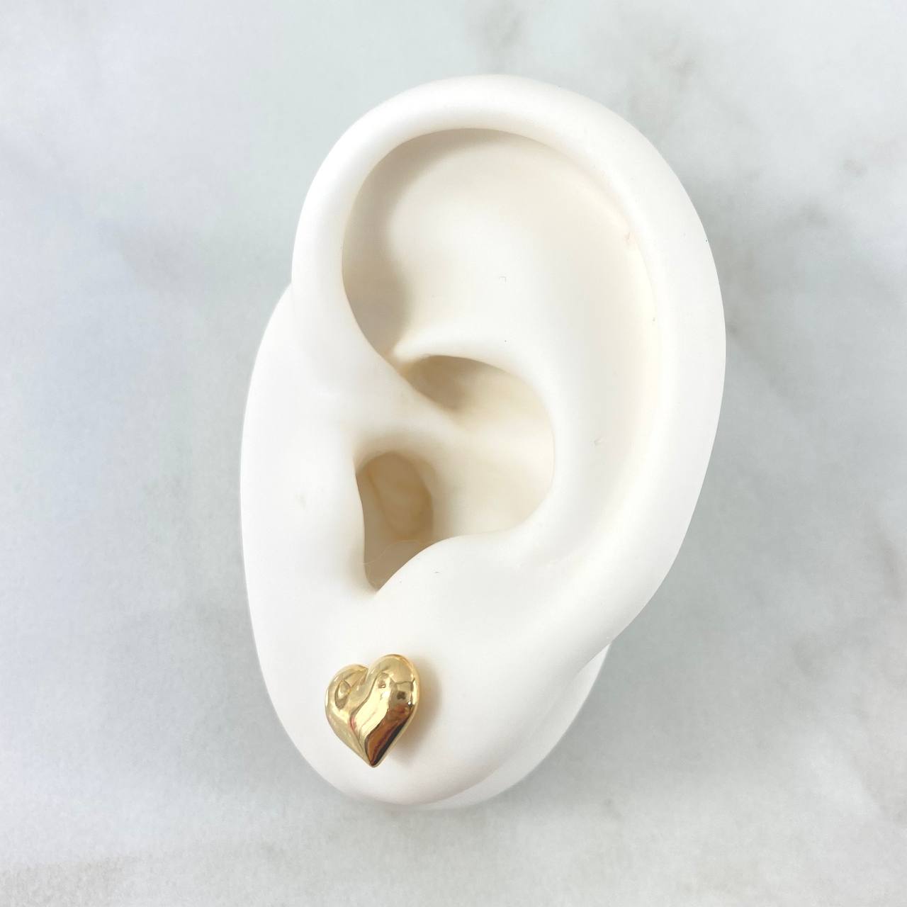 Topos Corazón Troquelado 0.75gr / 8mm Lisos Oro Amarillo 18K *