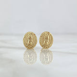Topos Virgen Guadalupe 0.75gr / 1/2 in / Oro Amarillo 18K *