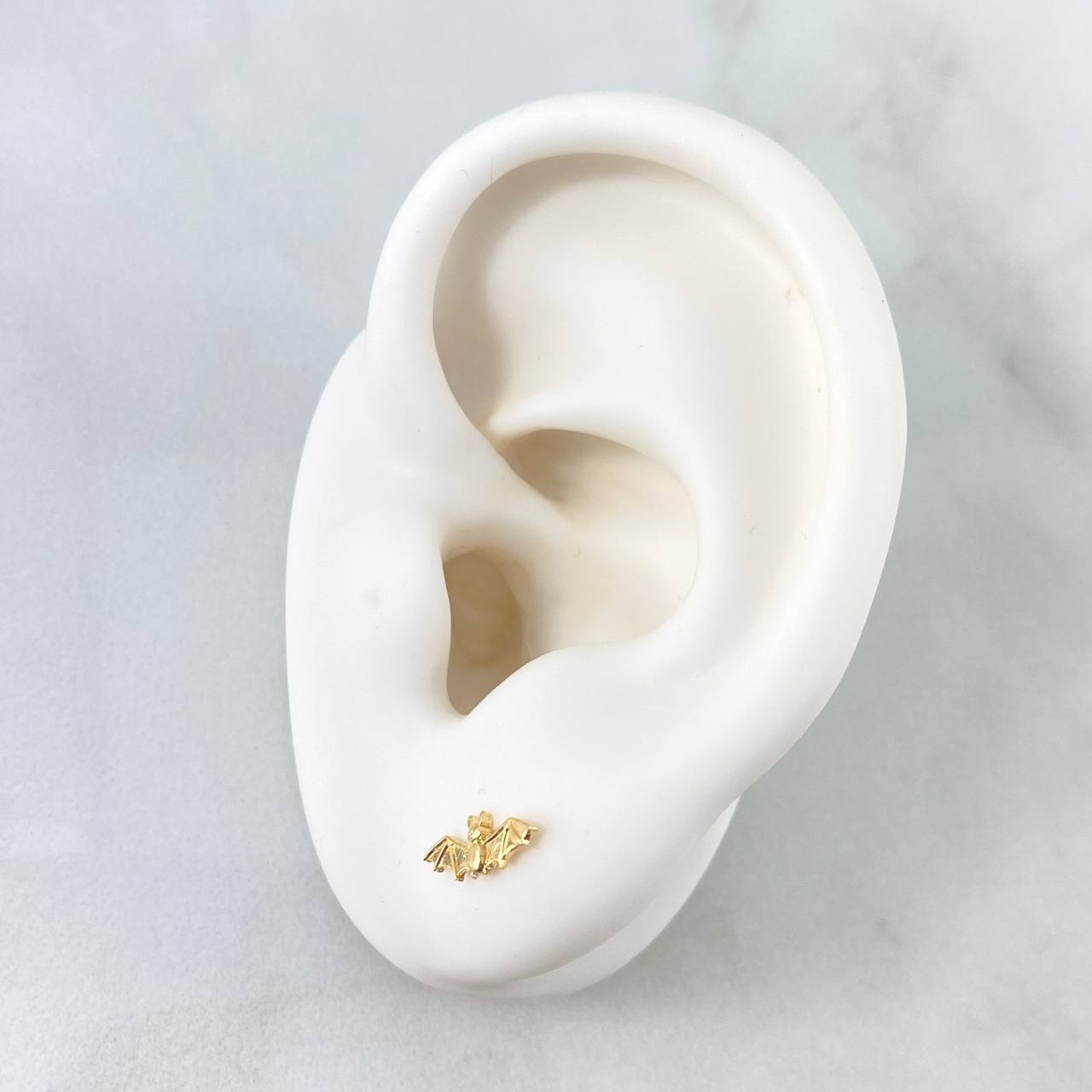 Stud Earrings Murcielago 0.75gr / Smooth 18K Yellow Gold