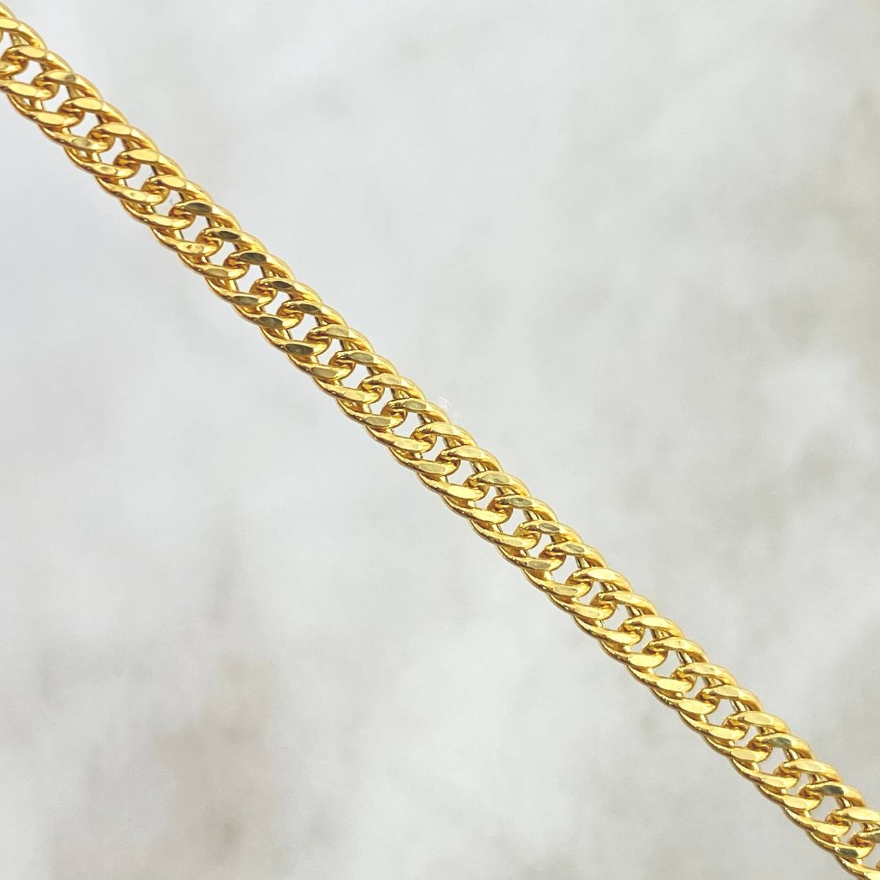 Reticulated Cuban Links Bracelet 3gr / 8 in / 3mm Yellow Gold +3 18K ©