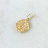 Dije Virgen Guadalupe 0.8gr / 2cm / Lisa - Circulo Texturizado Oro Amarillo 18K *