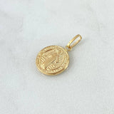 Dije San Benito 0.85gr / 2cm / Mate - Liso - Circular Oro Amarillo 18K