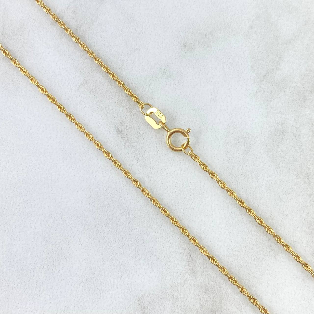 Rope Chain 1.1gr / 23.6in / 18K Gold +3$