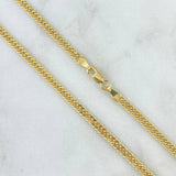 Cadena Cubana Reticulada 7.4gr / 23 1/2 in / Oro Amarillo +3 18K