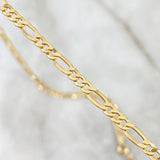 Cadena Figaro 5.45g / 24 in / 3.2mm Oro Amarillo 18K