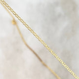 Flat Mariner Chain 1.75gr / 60cm / 1.2mm Yellow Gold +3 18K