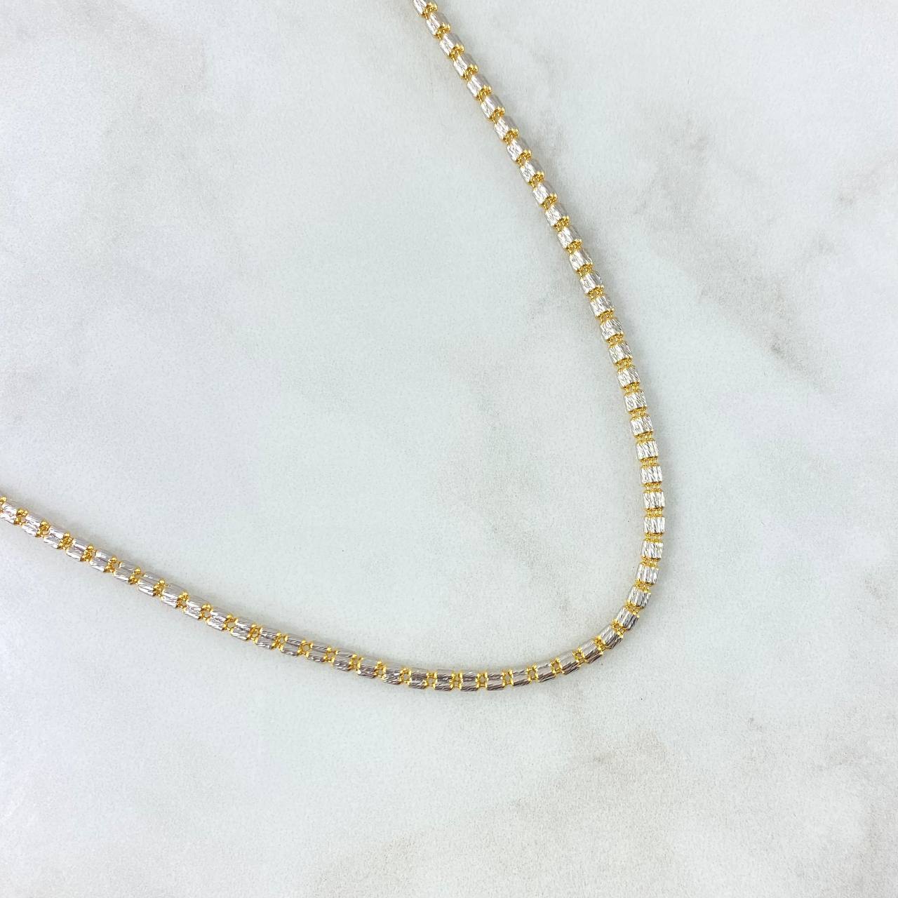 Ice Chain 13.25gr / 45cm / 3mm Two Yellow White Gold +3 18K ©