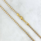 Ice Chain 13.25gr / 45cm / 3mm Two Yellow White Gold +3 18K ©