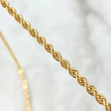 Rope Chain 8.3gr / 23.6in / 18K Gold +3