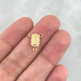 Herraje Crucero Virgen Guadalupe 0.35gr / 1.2cm / Silueta - Mate - Lisa - Troquelada Oro Amarillo 18K