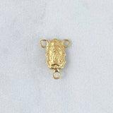 Herraje Crucero Virgen Guadalupe 0.3gr / 1.2cm / Silueta - Mate - Lisa - Troquelada Oro Amarillo 18K