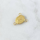 Charm Crucero Virgen Guadalupe 0.6gr / 1.5cm / Oval - Matte - Polished - 18K Yellow Gold Stamped
