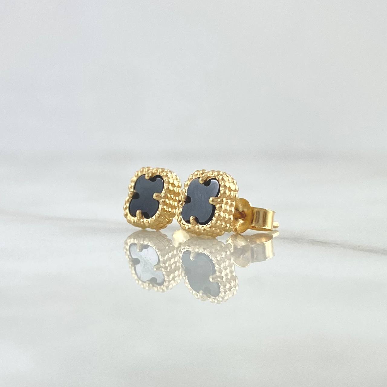 Topos Trebol Negro 1.95gr / Oro Amarillo Nac.Esp. 18K