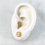 Topos Trebol Diamantado 2gr / Oro Amarillo Nac.Esp. 18K *
