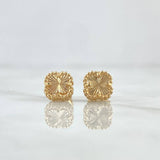 Topos Trébol VCyA 2.6gr / 8mm Diamantado Punteado Oro Amarillo Nac.Esp. 18K