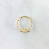 Anillo Trebol VCyA 1.85gr / T6 / Nacar Blanco Punteado Oro Amarillo Nac.Esp. 18K ©