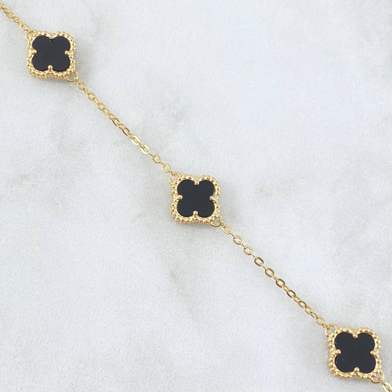 Classic Link Bracelet Clover 4.5gr / 16cm-18cm / Nac.Esp. 18K Gold ©