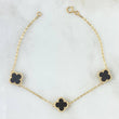 Classic Link Bracelet Clover 4.5gr / 16cm-18cm / Nac.Esp. 18K Gold ©