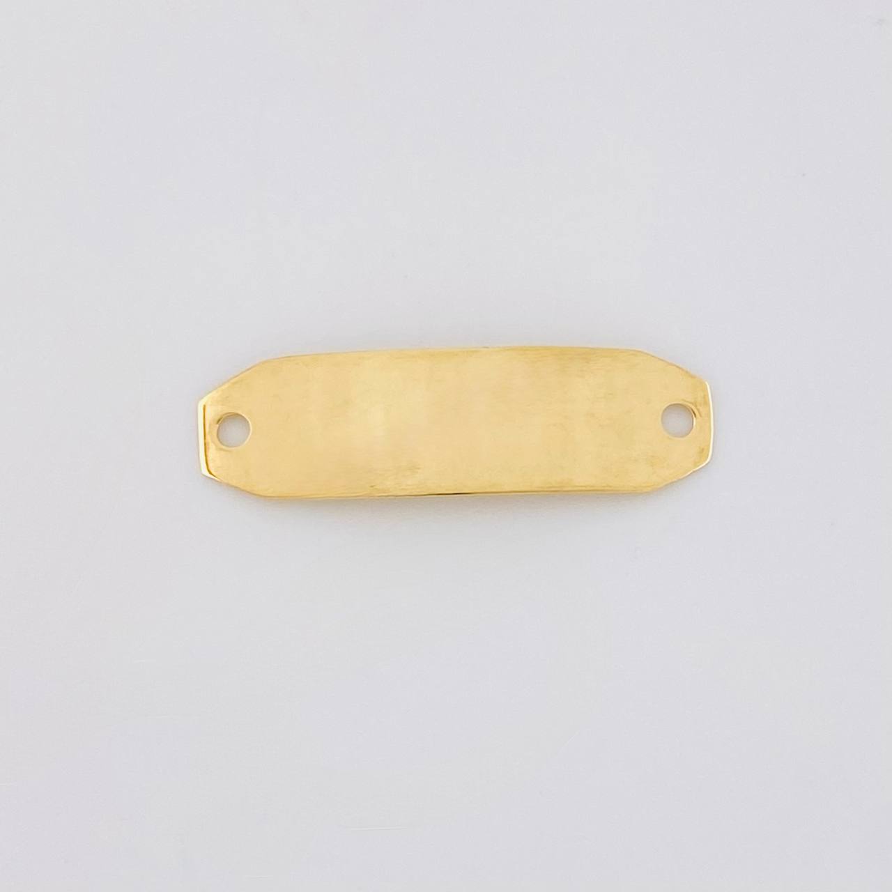 Herraje Placa Octagonal 0.55g / 3/4 in Oro Amarillo 18K