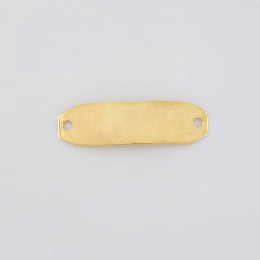 Herraje Placa Octagonal 0.55g / 3/4 in Oro Amarillo 18K