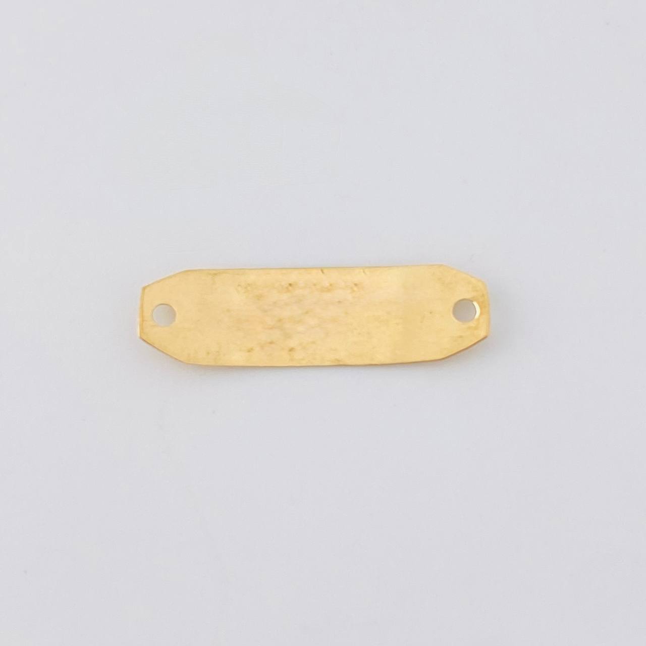 Herraje Placa Octagonal 0.55g / 3/4 in Oro Amarillo 18K