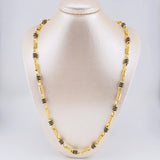 Cadena Rustica Cilindro Rayado 22.6g / 28 in / 6mm Oro Amarillo 18K