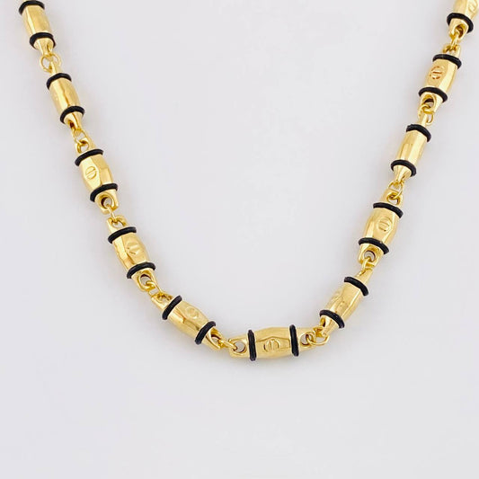 Rustic Screw Chain 13.8g / 26 in / 4.3mm 18K Yellow Gold