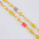 Rustic Barrel Bead Chain 12.45g / 20 in / 5.2mm 18K Yellow Gold