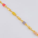 Rustic Barrel Bead Chain 12.45g / 20 in / 5.2mm 18K Yellow Gold