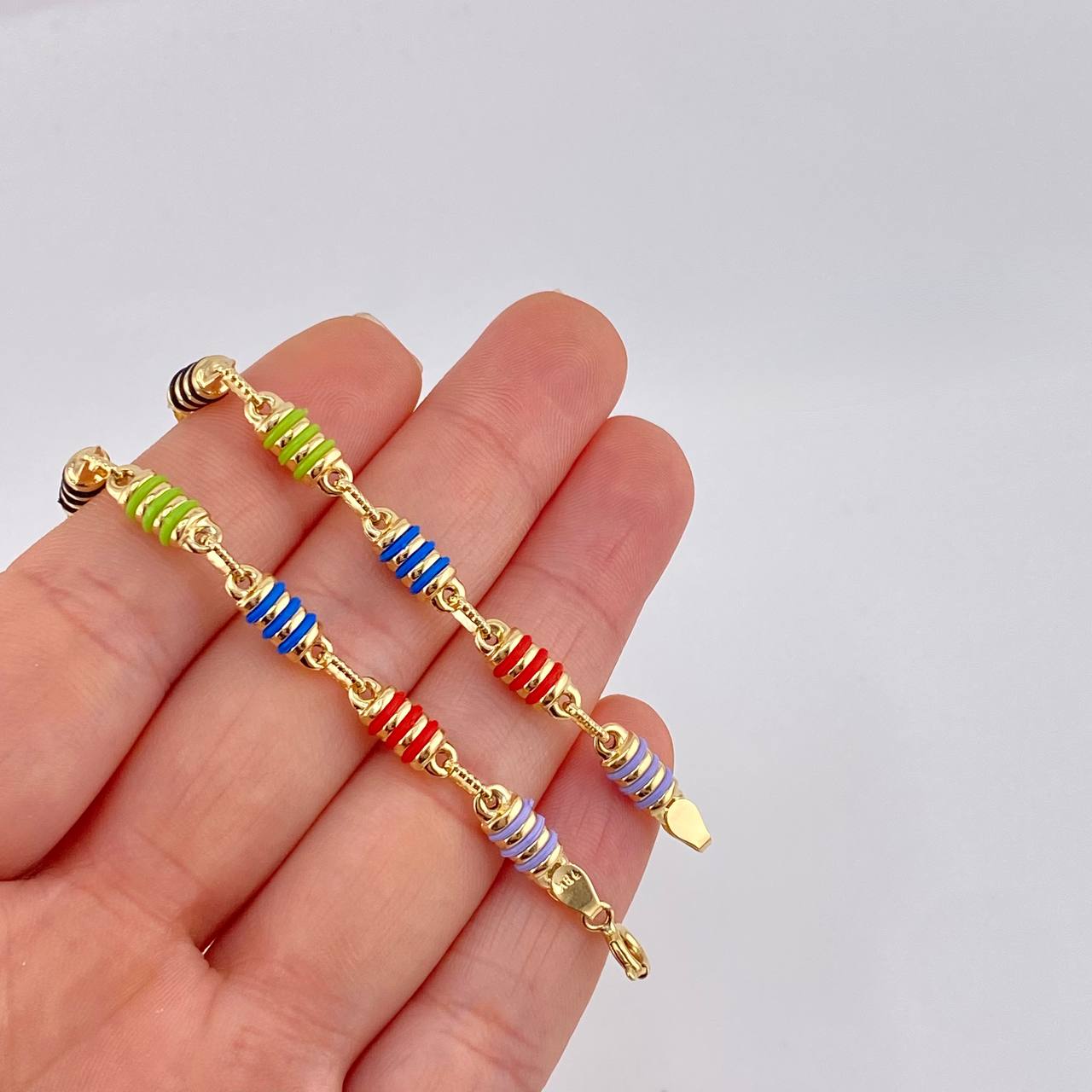 Rustic Barrel Striped Chain 12.85g / 20 in / 4.9mm 18K Yellow Gold