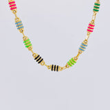 Rustic Barrel Striped Chain 12.85g / 20 in / 4.9mm 18K Yellow Gold