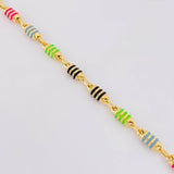 Rustic Barrel Striped Chain 12.85g / 20 in / 4.9mm 18K Yellow Gold