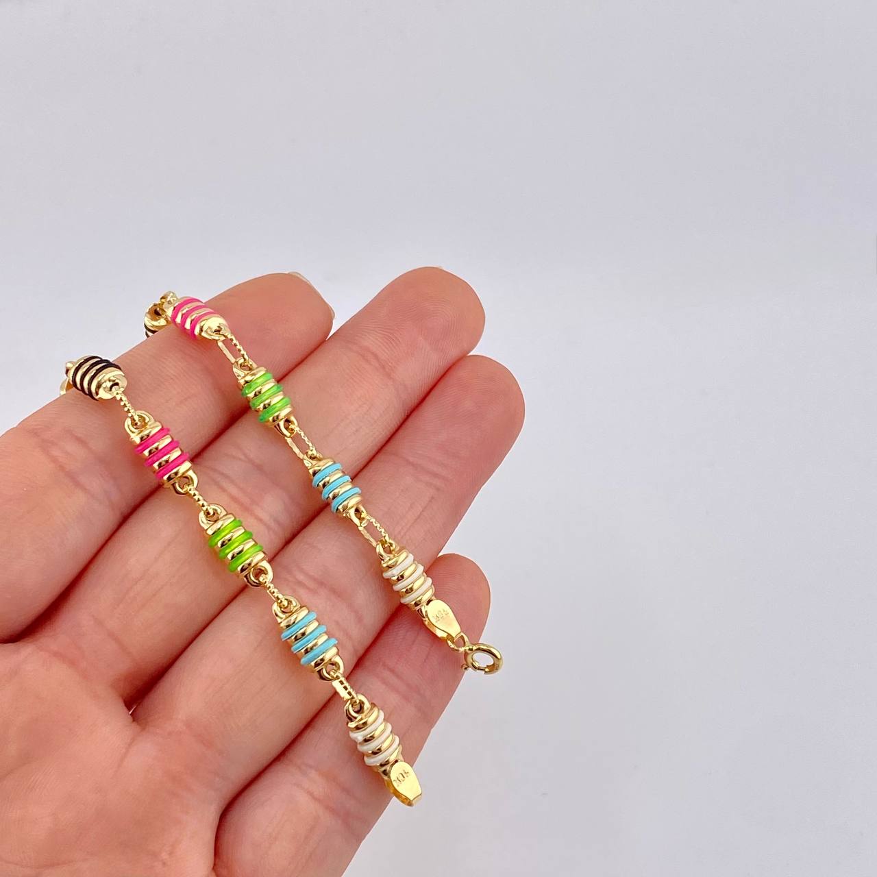 Rustic Barrel Striped Chain 12.85g / 20 in / 4.9mm 18K Yellow Gold