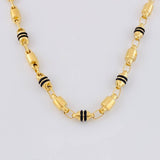 Rustic Barrel Bead Chain 15.75g / 26 in / 4.4mm 18K Yellow Gold