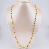 Rustic Barrel Bead Chain 15.75g / 26 in / 4.4mm 18K Yellow Gold